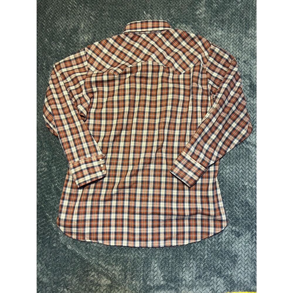 Vintage Levi's Western Shirt Mens XL Multicolor Plaid Flap Pockets Collared Snap - Picture 7 of 7
